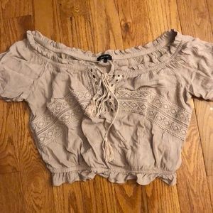 Off the shoulder crop top